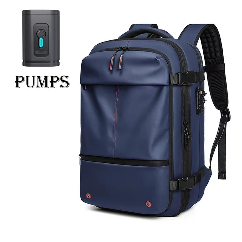 Ultimate Men’s Travel Backpack: Vacuum Compression Laptop Backpack with 17-Inch Capacity for School, Hiking, and Business Adventures