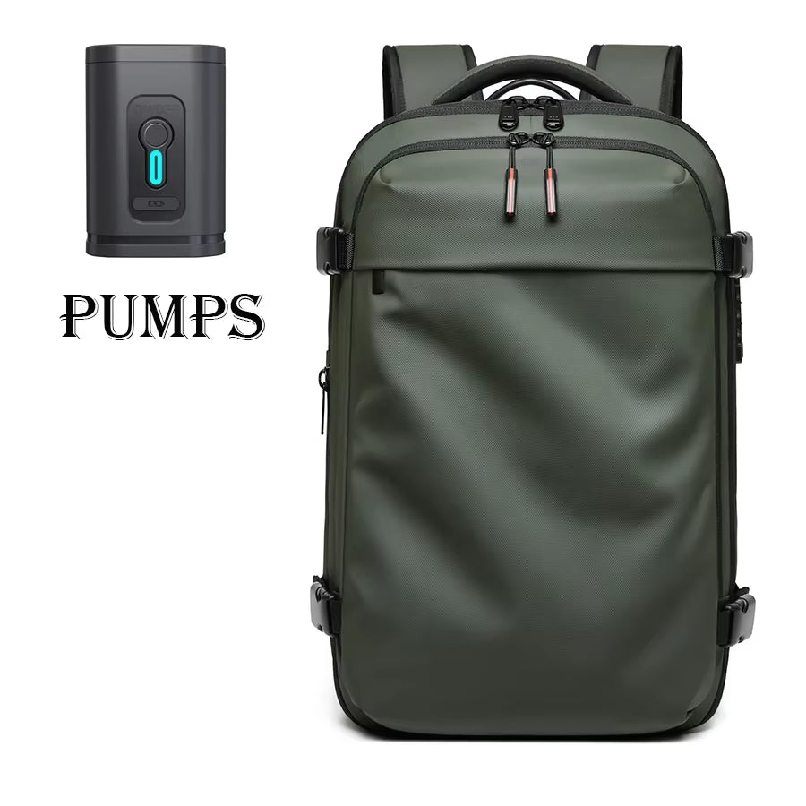 Ultimate Men’s Travel Backpack: Vacuum Compression Laptop Backpack with 17-Inch Capacity for School, Hiking, and Business Adventures