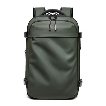 Ultimate Men’s Travel Backpack: Vacuum Compression Laptop Backpack with 17-Inch Capacity for School, Hiking, and Business Adventures