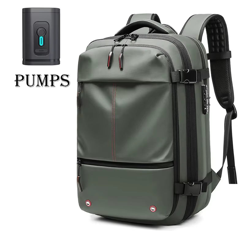 Ultimate Men’s Travel Backpack: Vacuum Compression Laptop Backpack with 17-Inch Capacity for School, Hiking, and Business Adventures